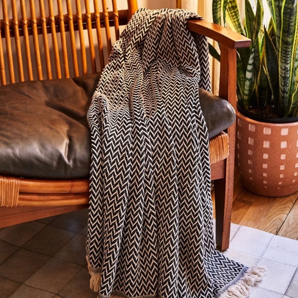 Beach-House Towels Chevron Cotton Throw Towel Blanket